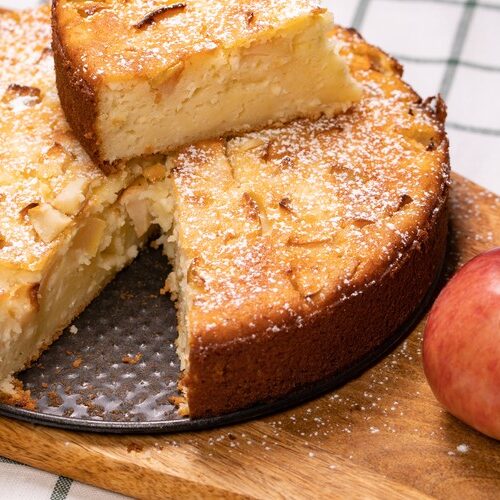 tarta de manzana y almendras