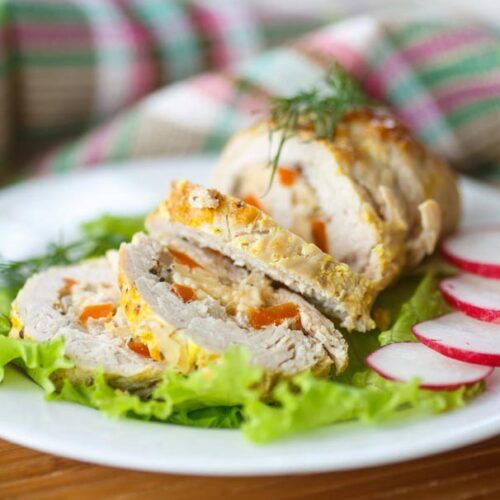 arrollado de pollo